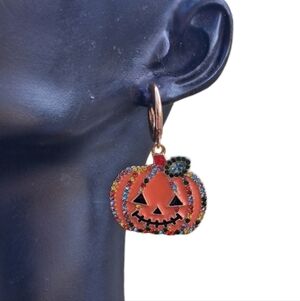 Piper K Halloween Pumpkin Drop Earrings